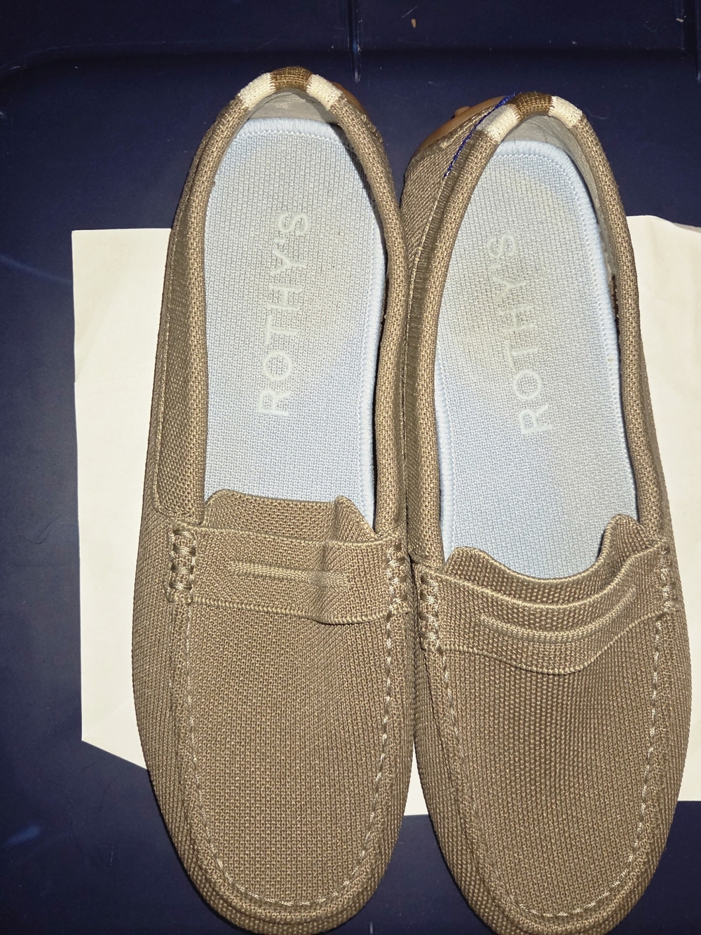 Rothy's The Driver Loafer Women's Size 10 W10 Taupe Brown Slip On Washable Shoes